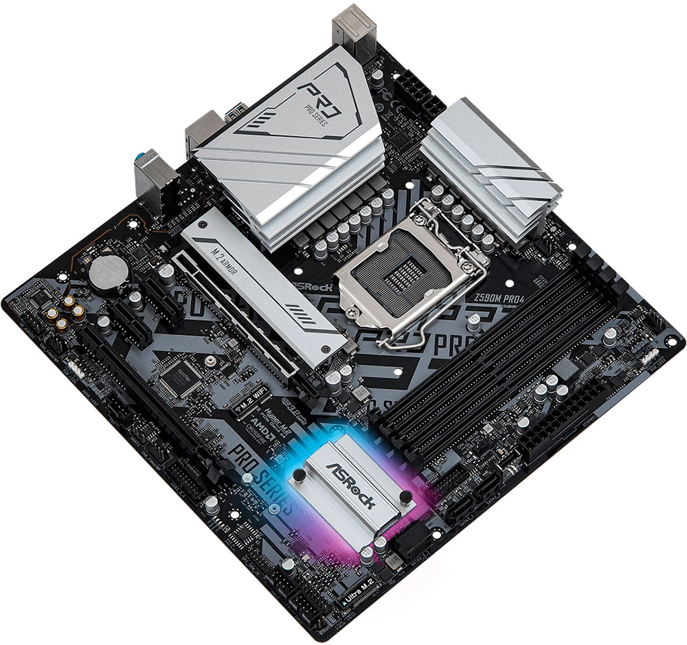 Мат. плата 1200 Asrock Z590M PRO4 - зображення 4