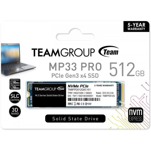 Накопичувач SSD NVMe M.2 512GB Team MP33 Pro (TM8FPD512G0C101) - зображення 2