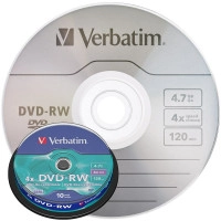 DVD-RW-disк Verbatim 4,7Gb 4x 1шт