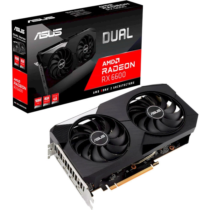 Відеокарта ATI Radeon RX 6600 8 Gb GDDR6 Asus Dual (DUAL-RX6600-8G-V3) - зображення 5