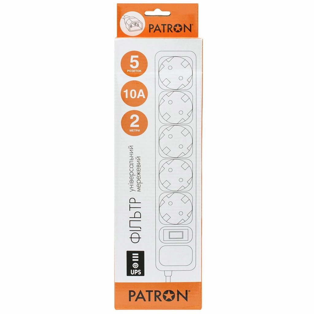 Мережевий фільтр Patron SP-1055U (EXT-PN-SP-1055U) - зображення 2