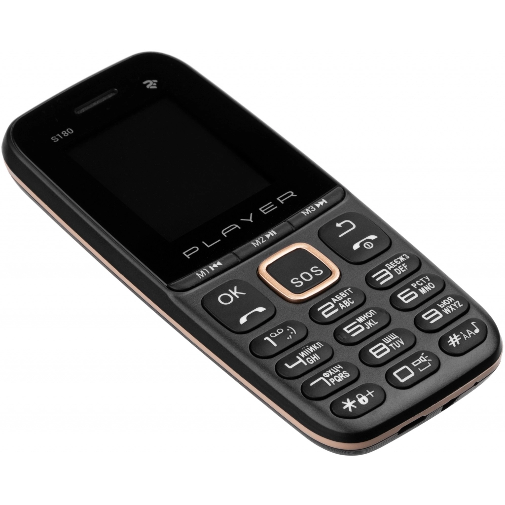 Мобільний телефон 2E S180 2021 Dual Sim Black&Gold без ЗП (688130243384) - зображення 5