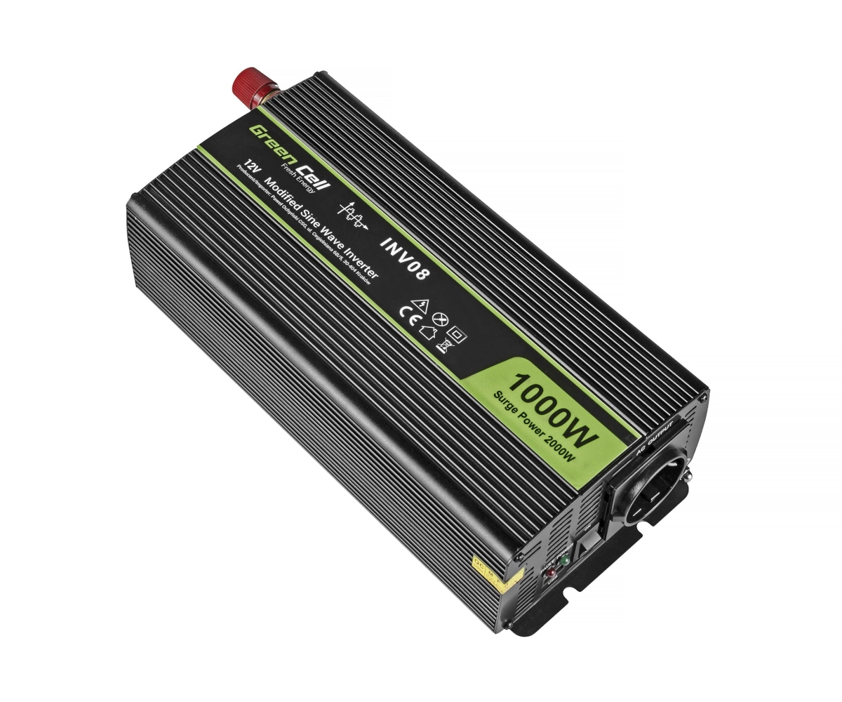Інвертор Green Cell  INV08 12V-220V 1000W - зображення 2