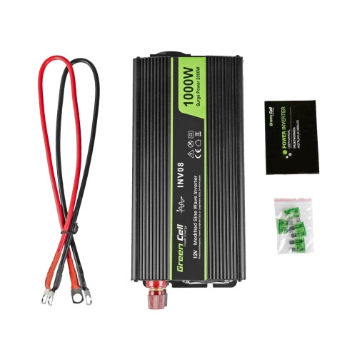 Інвертор Green Cell  INV08 12V-220V 1000W - зображення 3