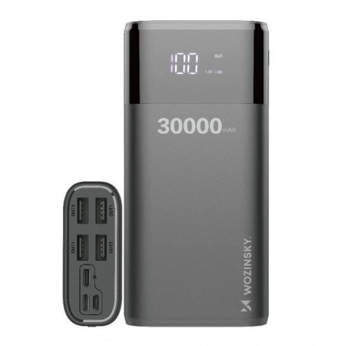 Батарея POWER BANK Wozinsky WPB-001BK 30000mAh - зображення 1