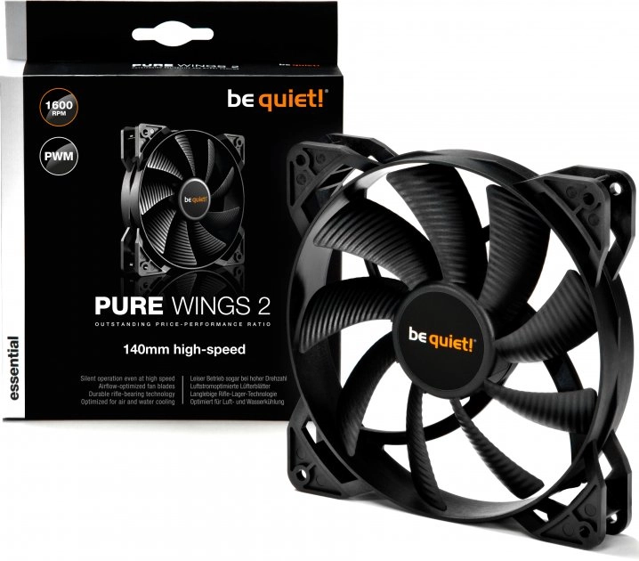 Вентилятор для корпусів 140mm be quiet! Pure Wings 2 PWM High-Speed (BL083) - зображення 3