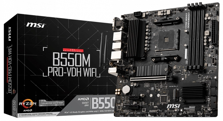 Мат. плата AM4 MSI B550M PRO-VDH WIFI - зображення 6