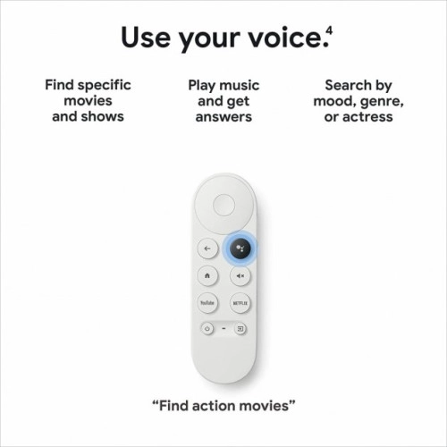 Медіаплеєр Google Chromecast 4.0 HD з Google TV Snow (GAO3131) - зображення 2