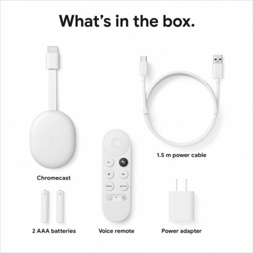 Медіаплеєр Google Chromecast 4.0 HD з Google TV Snow (GAO3131) - зображення 4