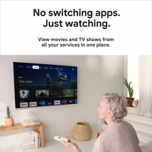 Медіаплеєр Google Chromecast 4.0 HD з Google TV Snow (GAO3131) - зображення 6