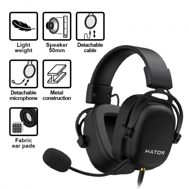 Гарнітура Hator Hypergang EVO Elite Black (HTA-830) - зображення 2