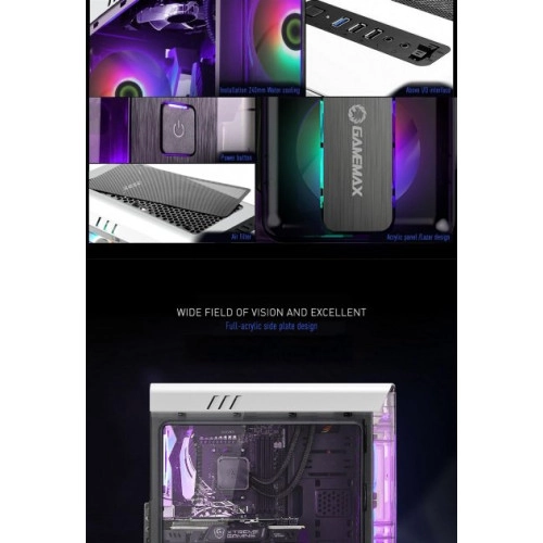 Корпус GAMEMAX Moonlight FRGB-White - зображення 11