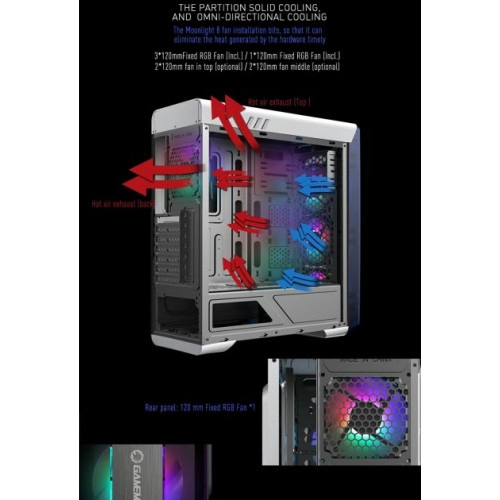 Корпус GAMEMAX Moonlight FRGB-White - зображення 13