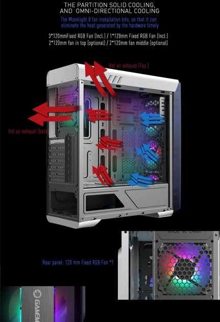 Корпус GAMEMAX Moonlight FRGB-White - зображення 13