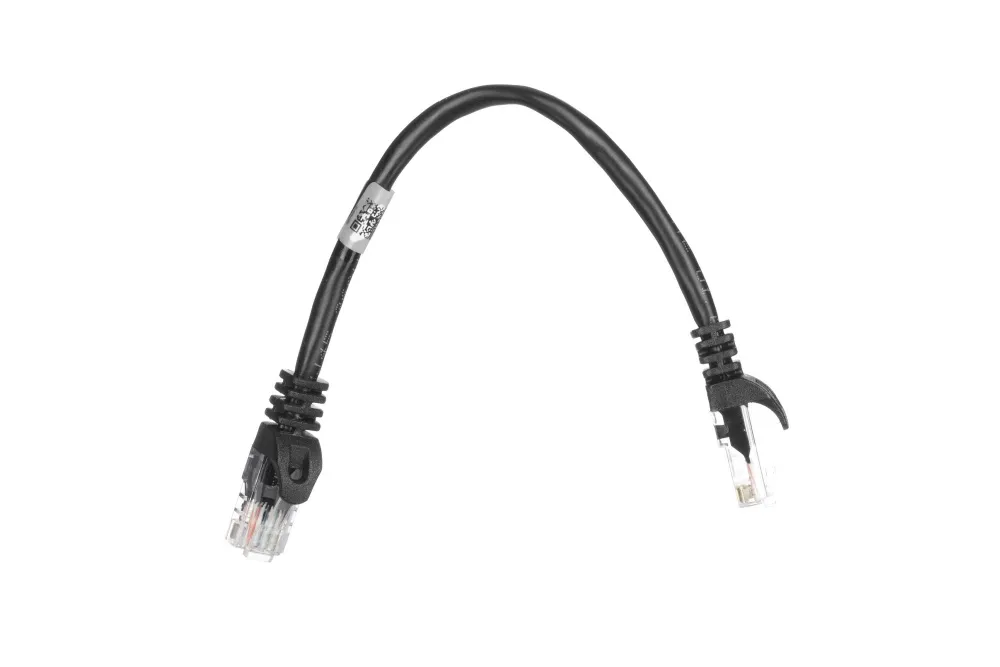 Патч-корд 2E Cat 5e, UTP, Black 0.20m - зображення 1