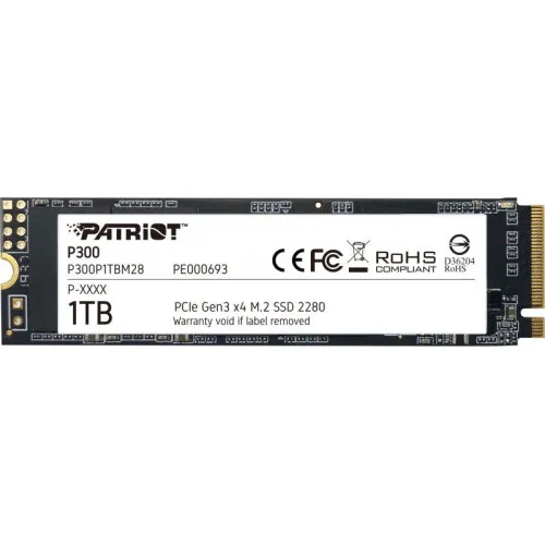 Накопичувач SSD NVMe M.2 1000GB Patriot P300 (P300P1TBM28) - зображення 1