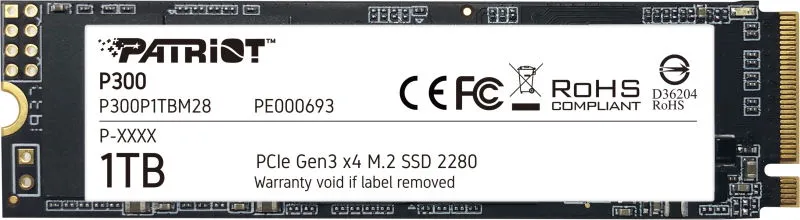 Накопичувач SSD NVMe M.2 1000GB Patriot P300 (P300P1TBM28) - зображення 1