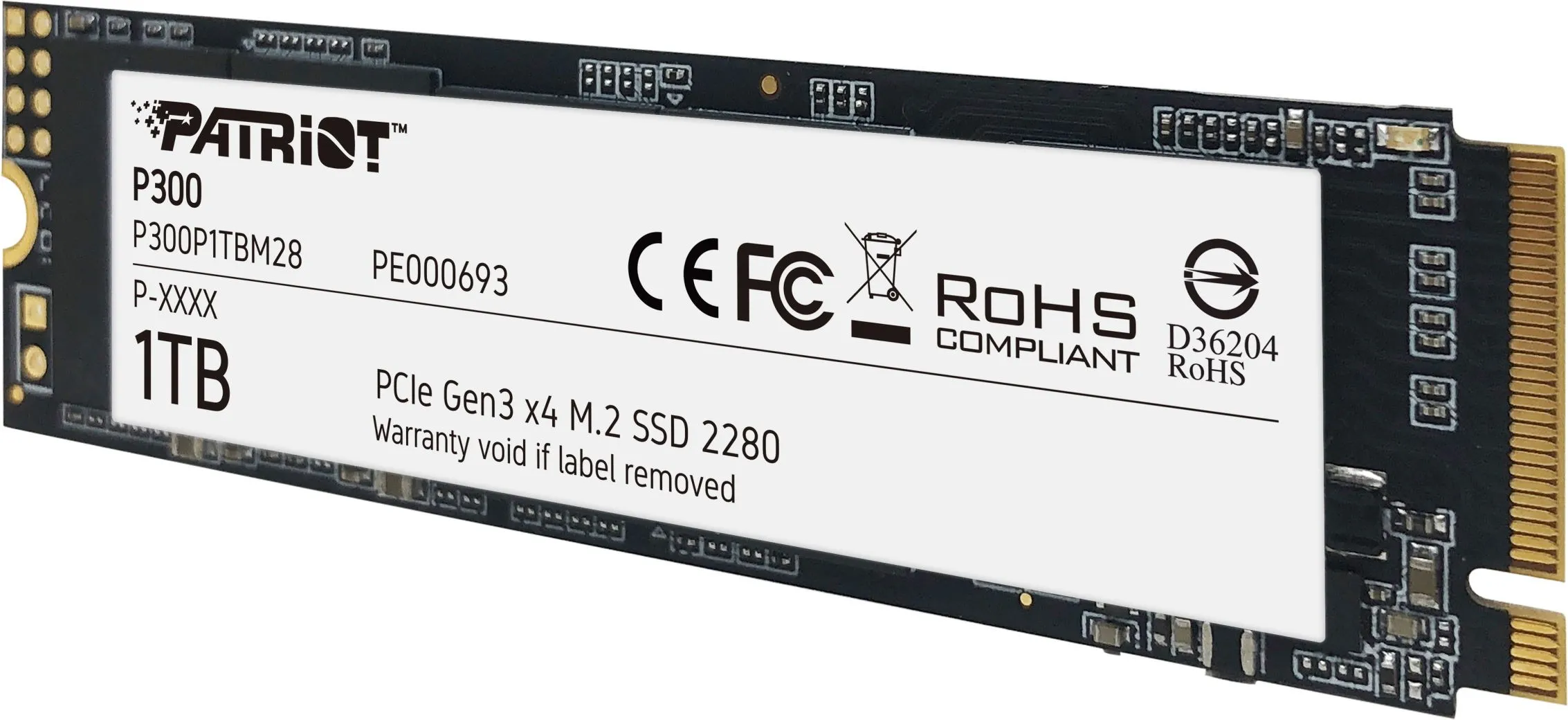 Накопичувач SSD NVMe M.2 1000GB Patriot P300 (P300P1TBM28) - зображення 2