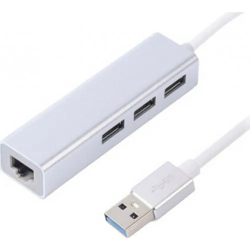 Мережевий адаптер + USB Hub Maxxter (NEAH-3P-01) - зображення 1