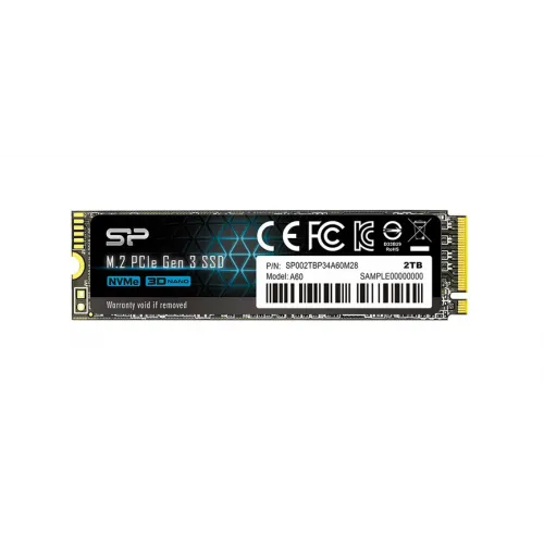 Накопичувач SSD NVMe M.2 2000GB Silicon Power A60 (SP002TBP34A60M28) - зображення 1