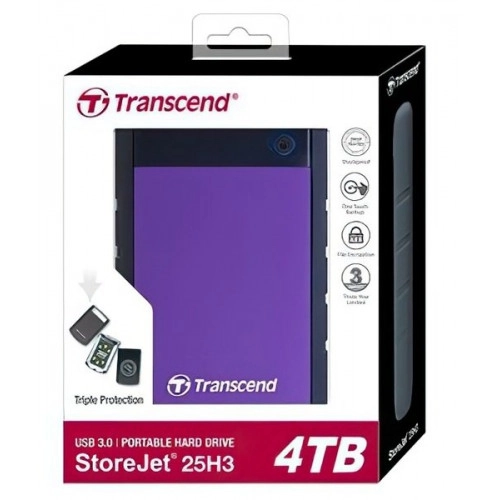 Зовнішній жорсткий диск HDD 4000Gb Transcend (TS4TSJ25H3P) - зображення 5
