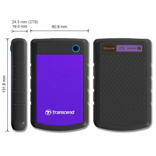 Зовнішній жорсткий диск HDD 4000Gb Transcend (TS4TSJ25H3P) - зображення 4