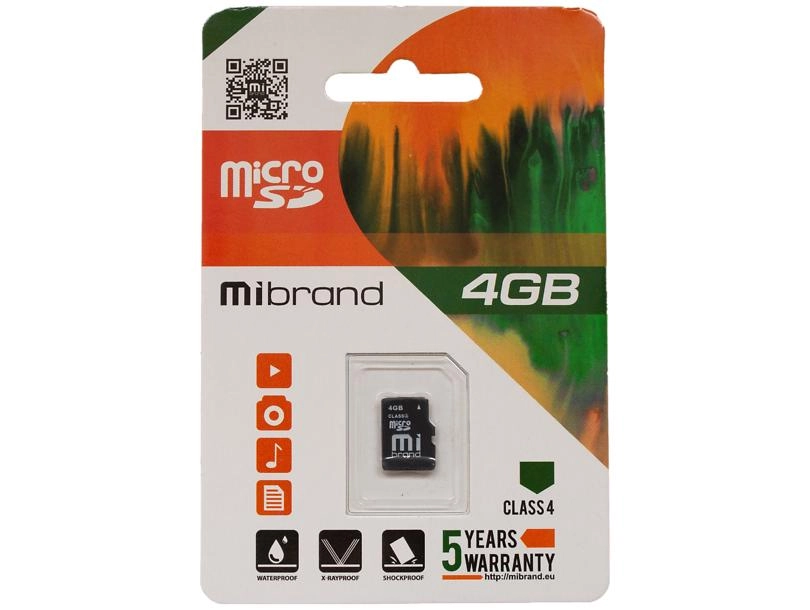 MicroSD 4 Gb Mibrand class 4 - зображення 1