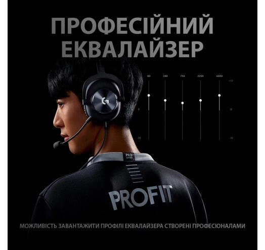 Гарнітура Logitech G PRO X Gaming Headset BLACK USB (981-000818) - зображення 8
