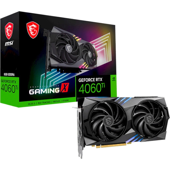 Відеокарта GeForce RTX 4060 Ti 8 GDDR6 MSI GAMING X (RTX 4060 Ti GAMING X 8G) - зображення 1