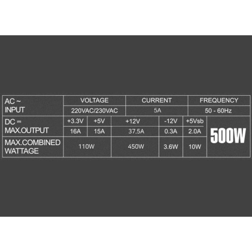БЖ 500Вт Zalman WattBit ZM500-XEII - зображення 2
