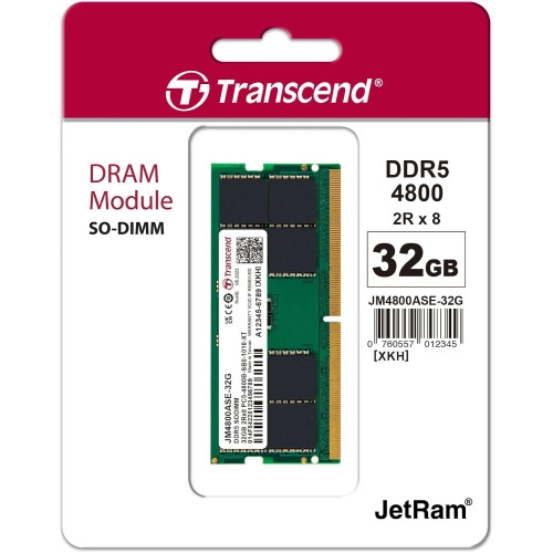 Пам'ять SoDIMM DDR5 32 Gb 4800 MHz Transcend JetRam - зображення 2