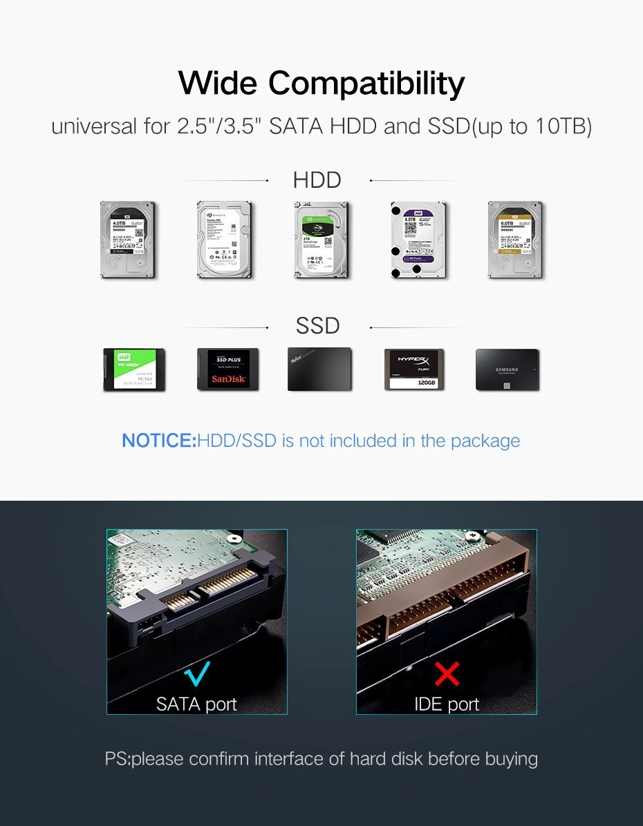Зовнішня кишеня для HDD UGREEN - зображення 3