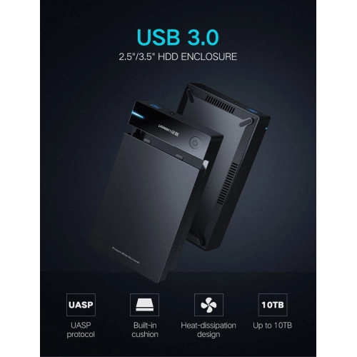 Зовнішня кишеня для HDD UGREEN - зображення 5