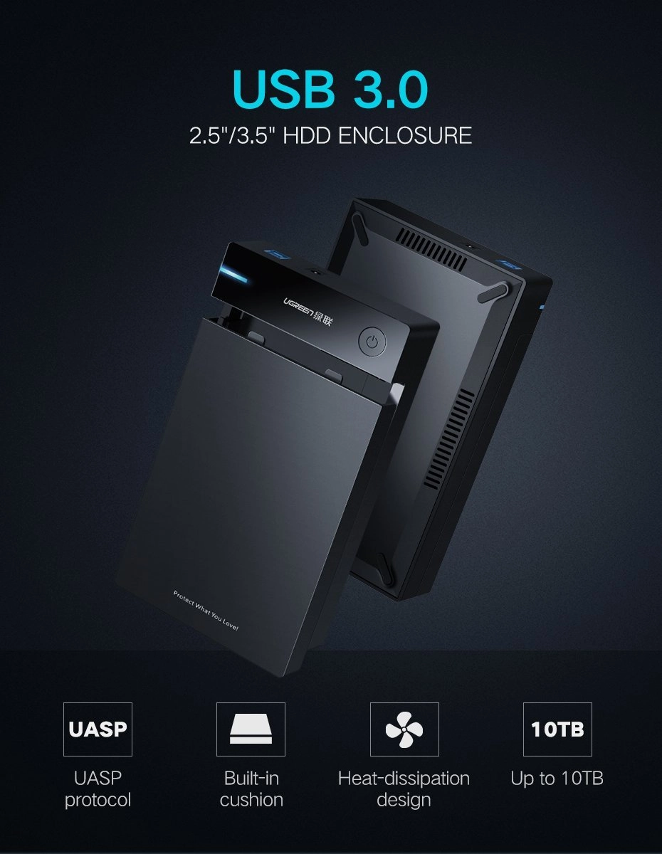 Зовнішня кишеня для HDD UGREEN - зображення 5