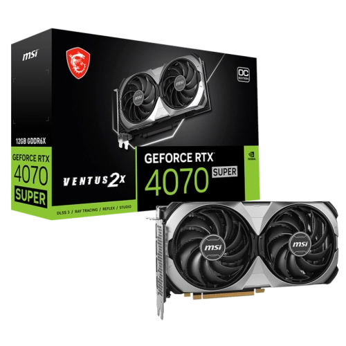 Відеокарта GeForce RTX 4070 SUPER 12 GDDR6X MSI VENTUS 2X OC (RTX 4070 SUPER 12G VENTUS 2X OC) - зображення 1