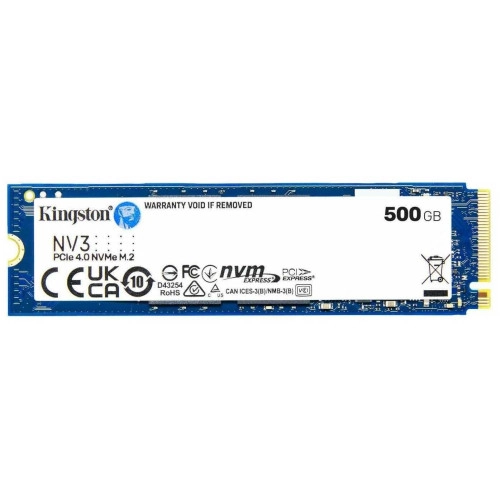 Накопичувач SSD NVMe M.2 500GB Kingston NV3 (SNV3S\/500G) - зображення 1