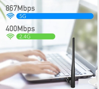 Мережева карта Wireless USB Wi-Fi Cudy WU1400 - зображення 8
