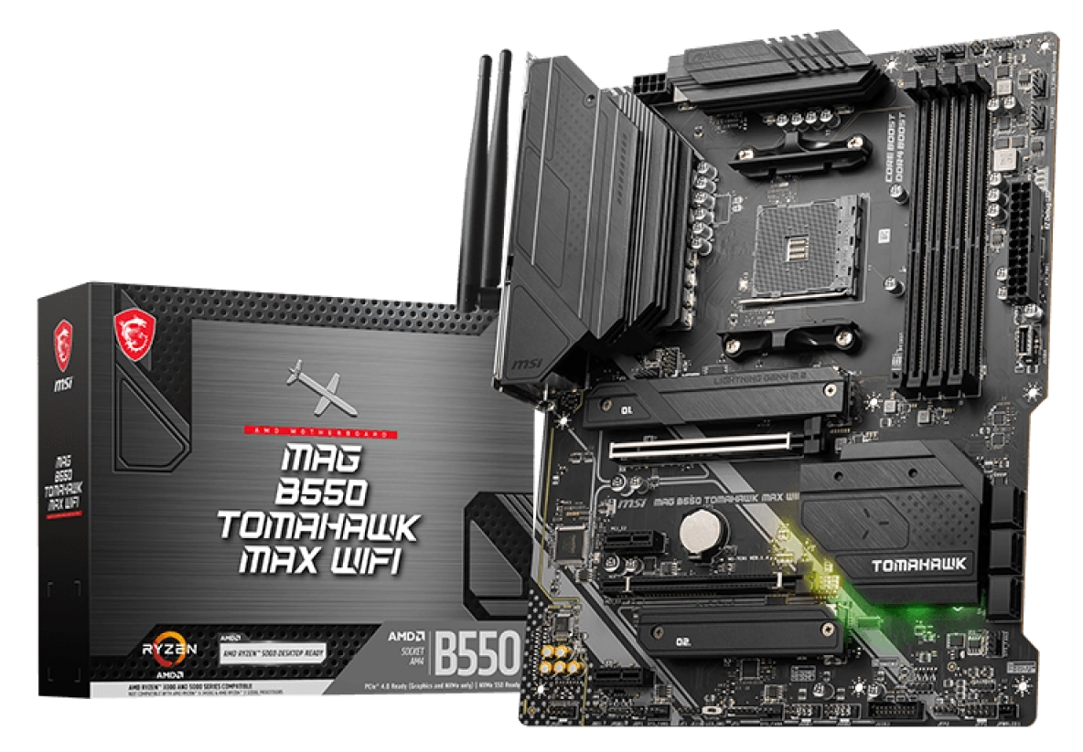 Мат. плата AM4 MSI MAG B550 TOMAHAWK MAX WIFI - зображення 1