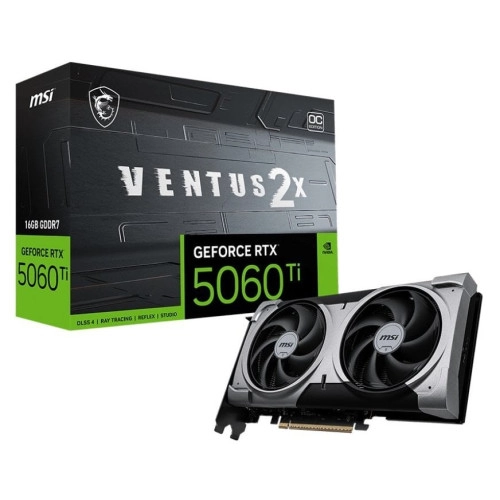 Відеокарта GeForce RTX 5060 Ti 16 GDDR7 MSI VENTUS 2X OC PLUS (RTX 5060 Ti 16G VENTUS 2X OC PLUS) - зображення 1