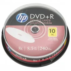 Диск DVD+R DL 8.5Gb 8x HP Inkjet-Printable (69306/DRE00060WIP-3)